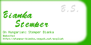 bianka stemper business card
